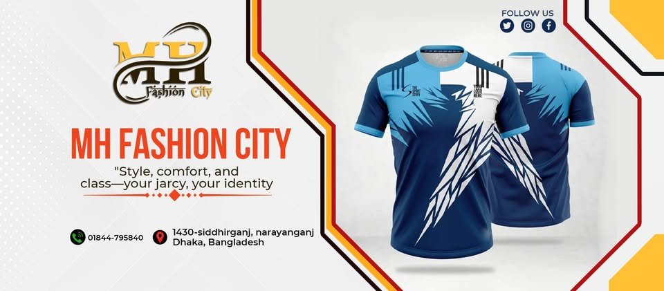 MH Fashion City sublimation printed jersey, front and back